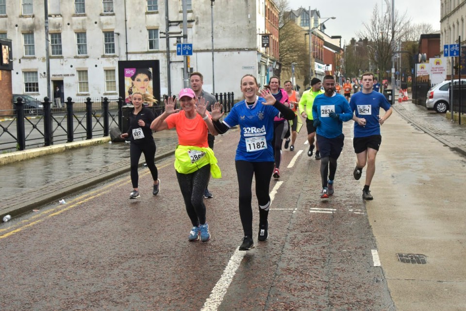 Blackburn 10k runners celebrate