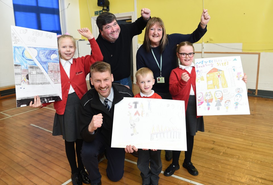 Winning posters brighten up construction in Darwen Market Square