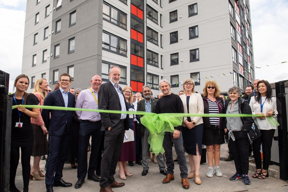 Blackburn icon Foggy cuts the ribbon on Bowland House project