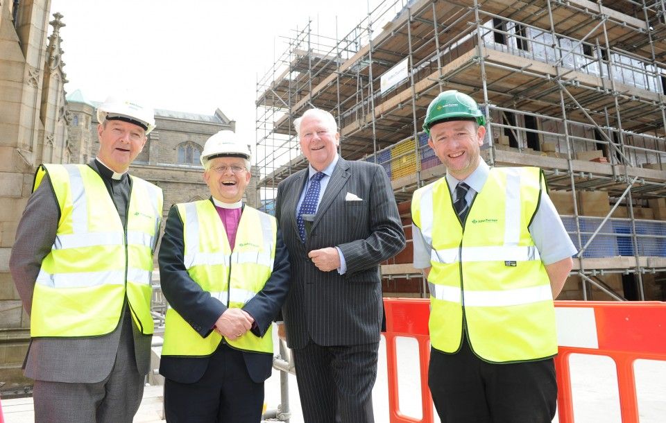 Bishop ‘tops out’ Blackburn Cathedral’s new extension