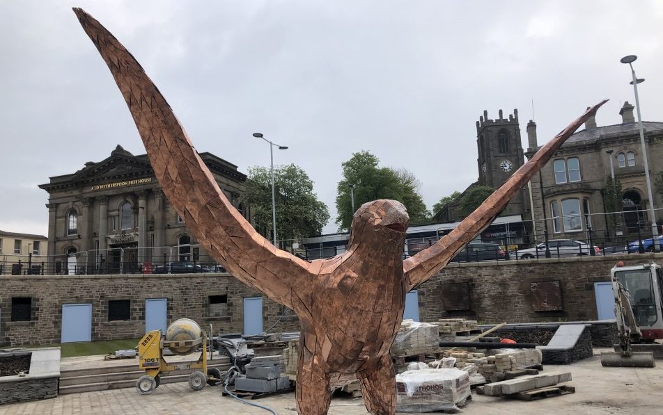 New Peregrine Falcon sculpture lands in Darwen