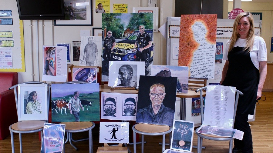 Artwork project celebrates the Covid-19 Unsung Heroes in Blackburn with Darwen