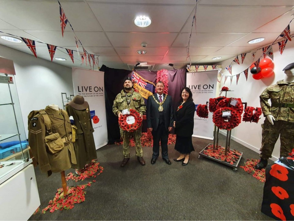 Mayor of Blackburn with Darwen launches 100th Royal British Legion Poppy Appeal