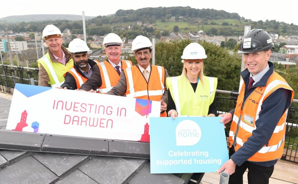 Partners mark ‘topping out’ of new Darwen housing with care scheme