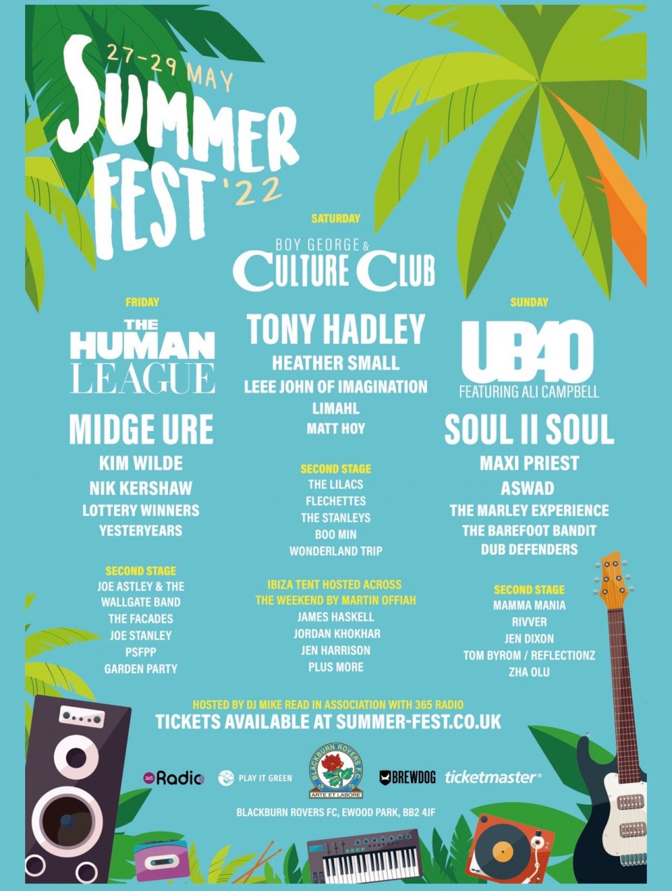 Blackburn’s Ewood Park to host inaugural Summer Fest with The Human League, Boy George & Culture Club and UB40