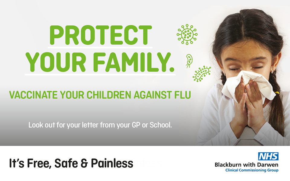 Campaign launched by the NHS in Blackburn with Darwen to protect families against flu