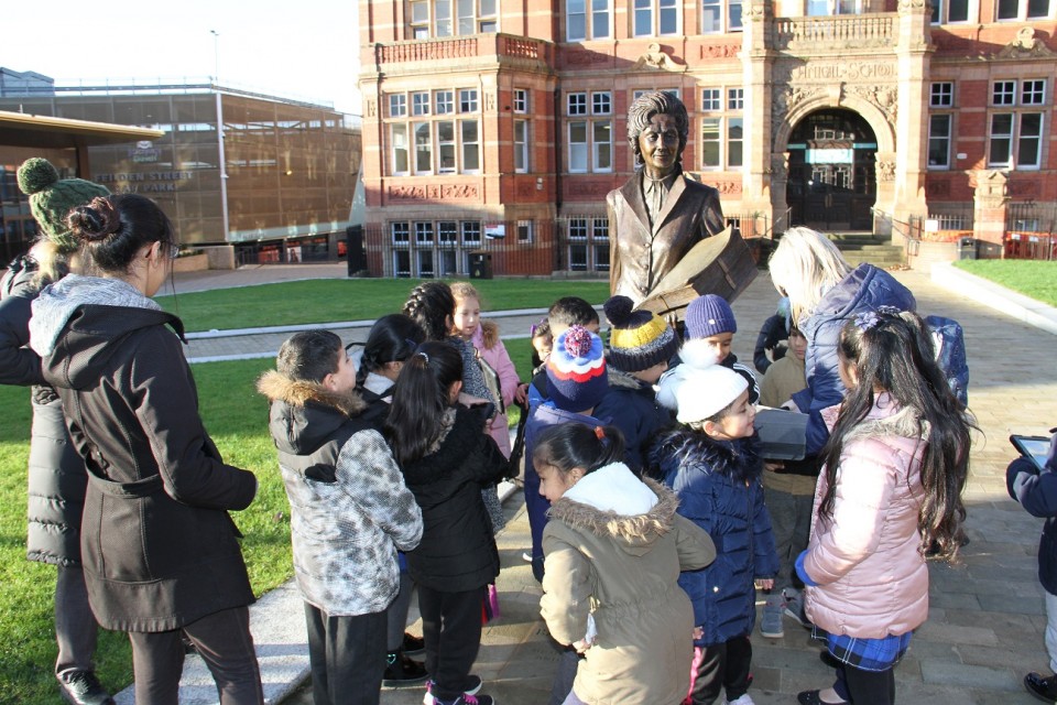 Children visit Jubilee Square to #BeMoreBarbara