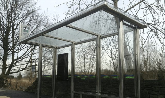 Pennine Reach Bus Shelter Work carried out by local businesses