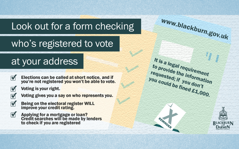 Don’t lose your voice- look out for your voting registration details